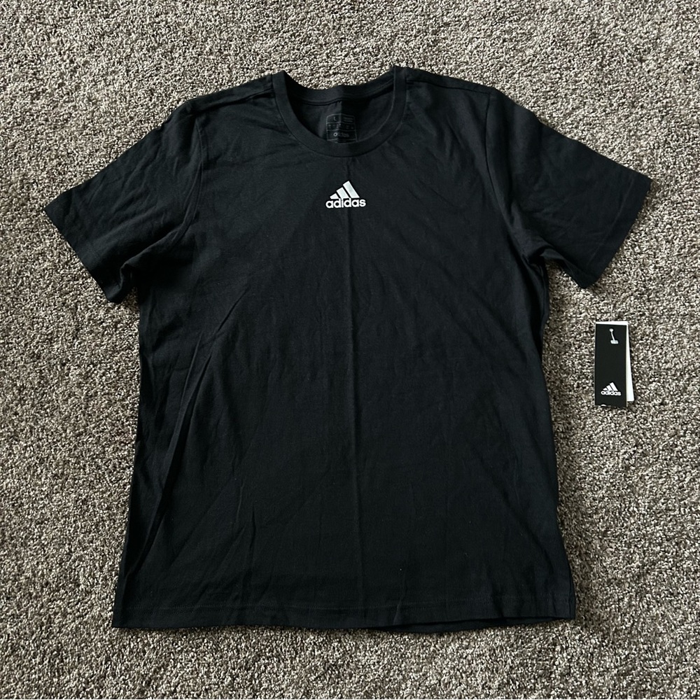 Adidas Men’s Large Fresh Short Sleeve Tee, Black, New with Tags!